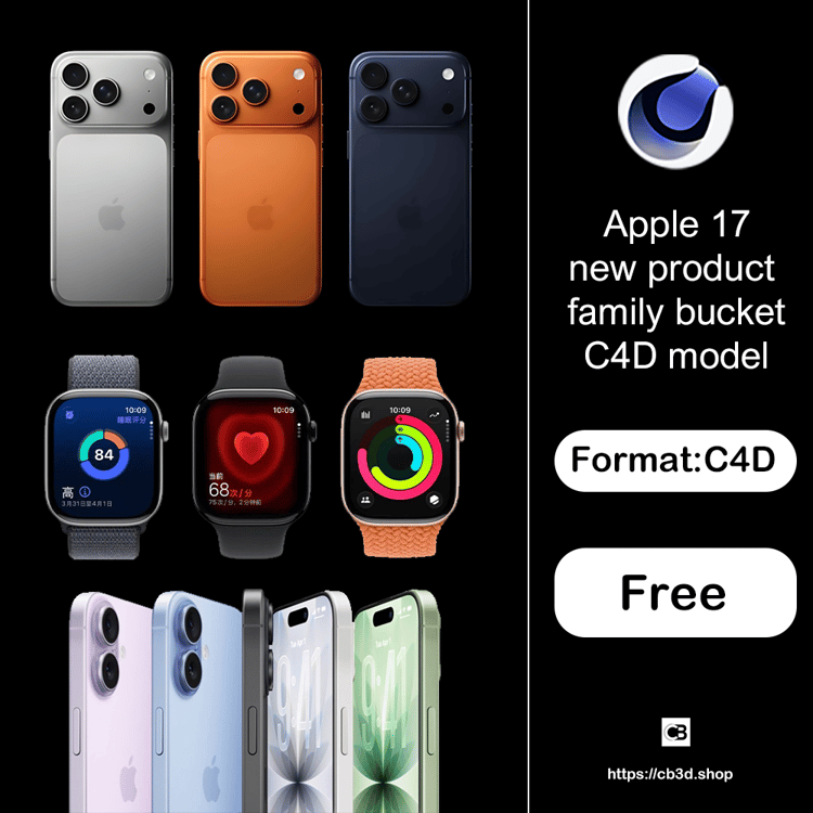 c4d 3d iphone model free download
