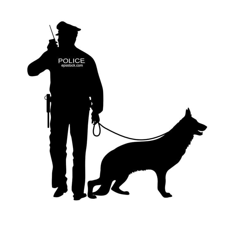 Policeman with dog