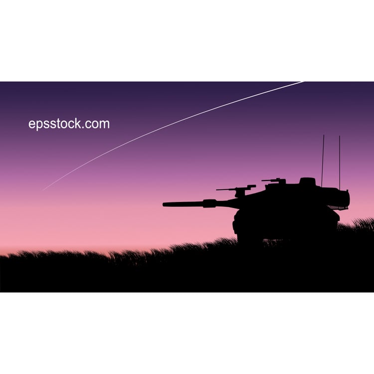 battlefield with tanks