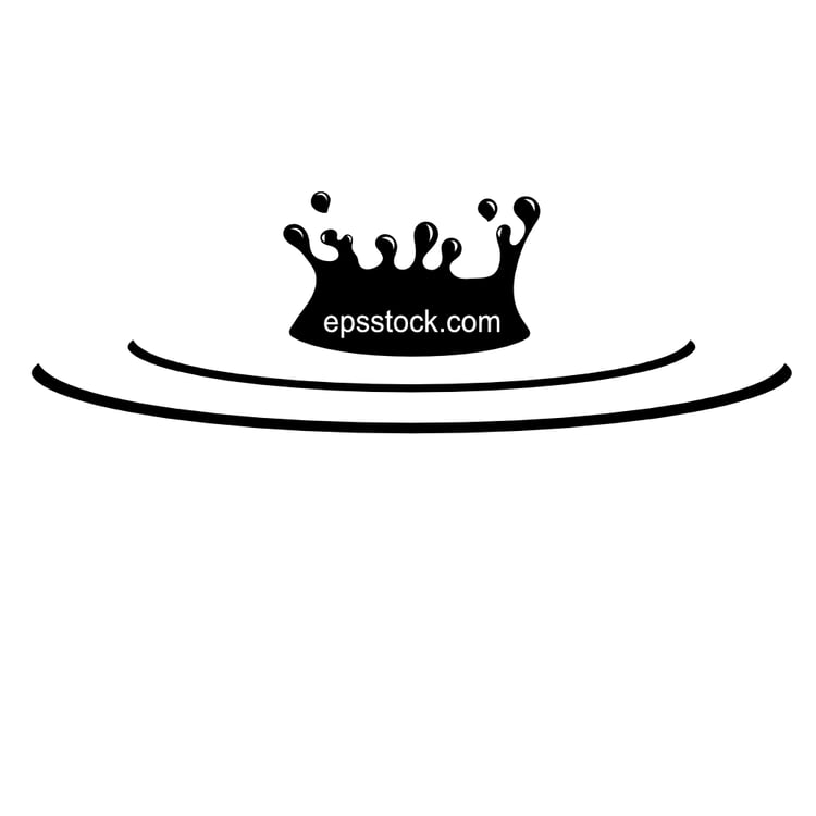 A drop falling into water