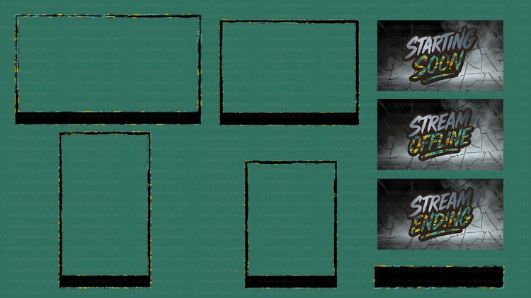 4 Camera Overlay StreamOverlayz - Multi-Size Webcam Overlay Scenes - Payhip