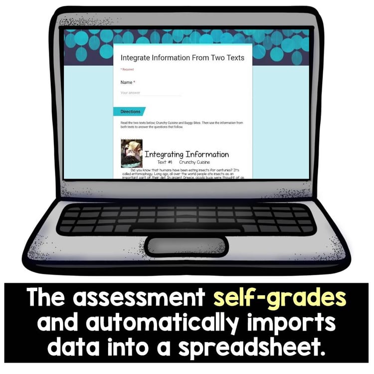 RI4.9 RI5.9 - Integrating Information Quiz: Self-Grading [DIGITAL + PRINTABLE]
