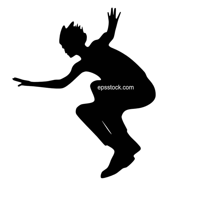guy jumping emblem
