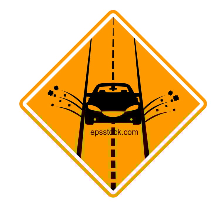 Loose Chippings Sign