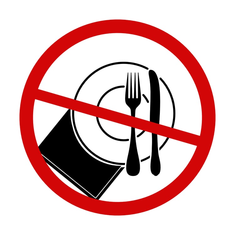 No food allowed sign