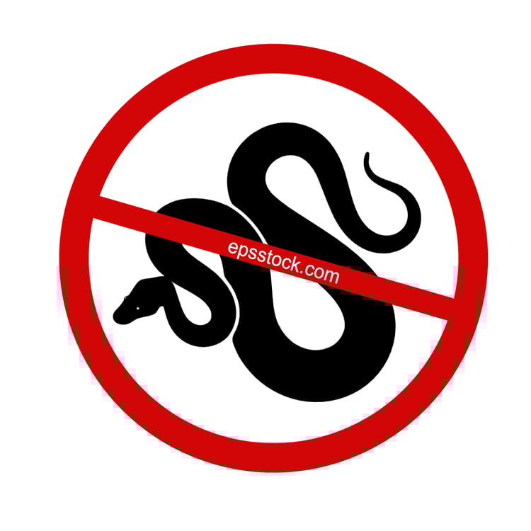 Warning sign no snakes
