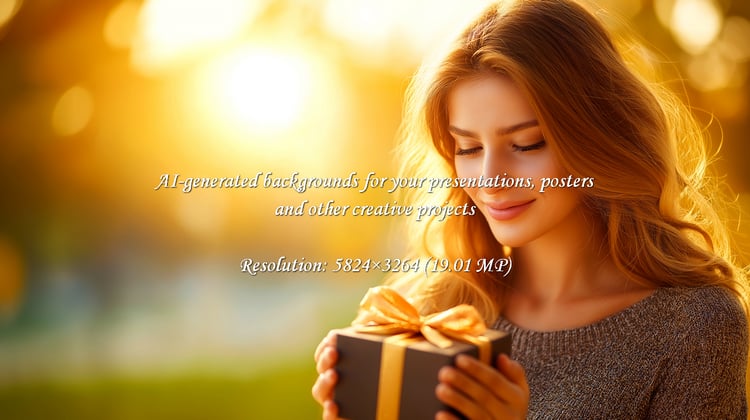 Experience pure joy as a radiant woman opens a cherished gift in golden light. Perfect for heartfelt celebrations and moments of unforgettable beauty.