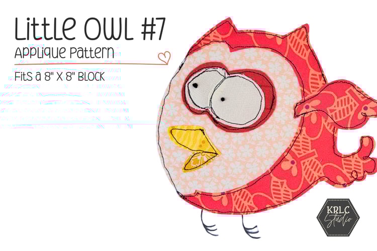 Little Owl #7 - Applique Pattern - KRLC Studio Cover