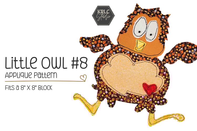 Little Owl #8 - Applique Pattern - KRLC Studio Cover