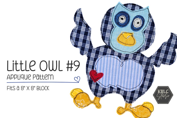 Little Owl #9 - Applique Pattern - KRLC Studio Cover