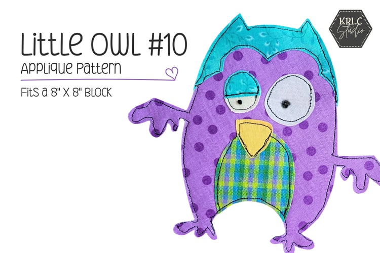 Little Owl #10 - Applique Pattern - KRLC Studio Cover