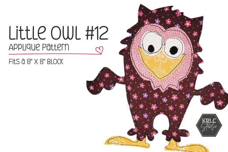 Little Owl #12 - Applique Pattern - KRLC Studio Cover