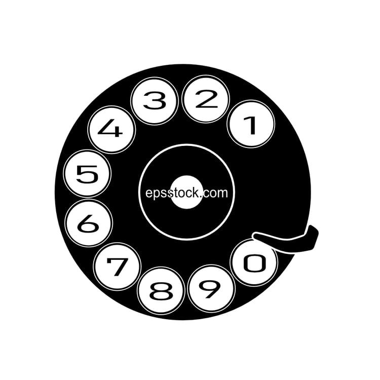 old telephone disk dial