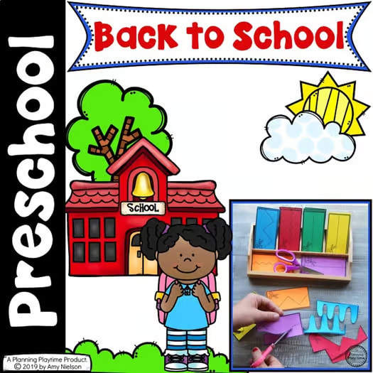 Back to School Activities for Preschool | First Week Centers | Math and Literacy