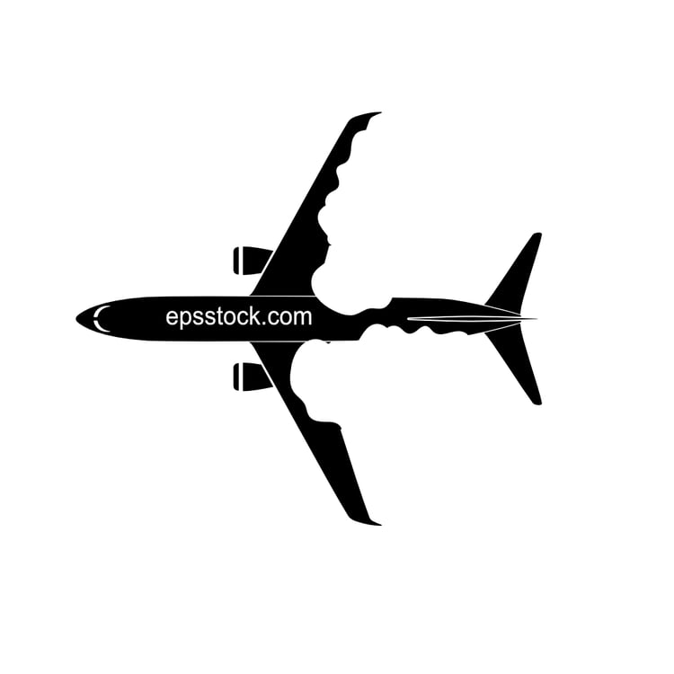 airplane in the clouds