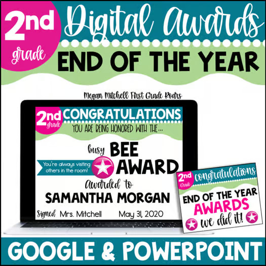 Digital & Print End of the Year Awards Google Second Grade