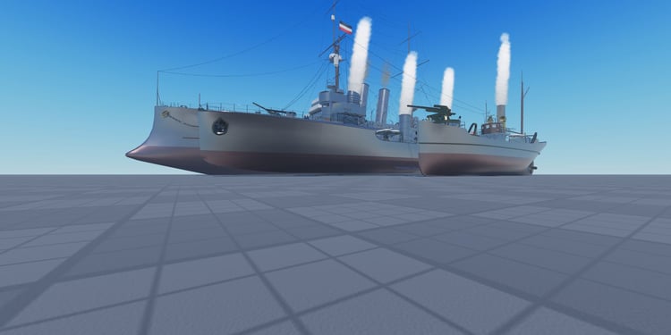 Roblox naval assets featuring heavy flak cannons