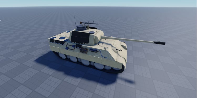 Detailed German Panther tank from World War 2 in Roblox