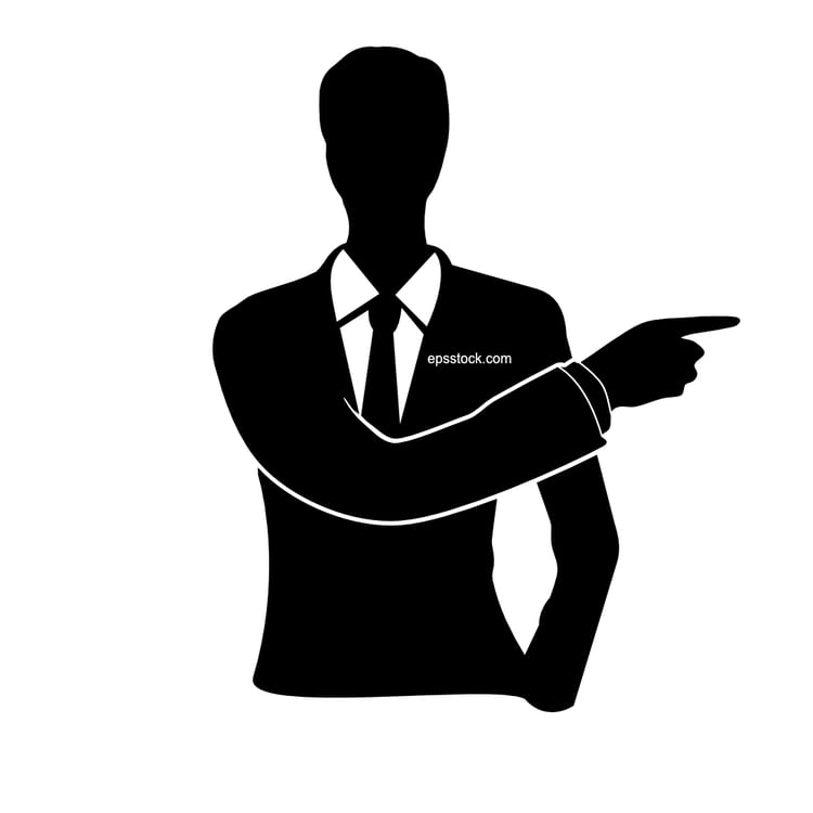 businessman pointing with fingers