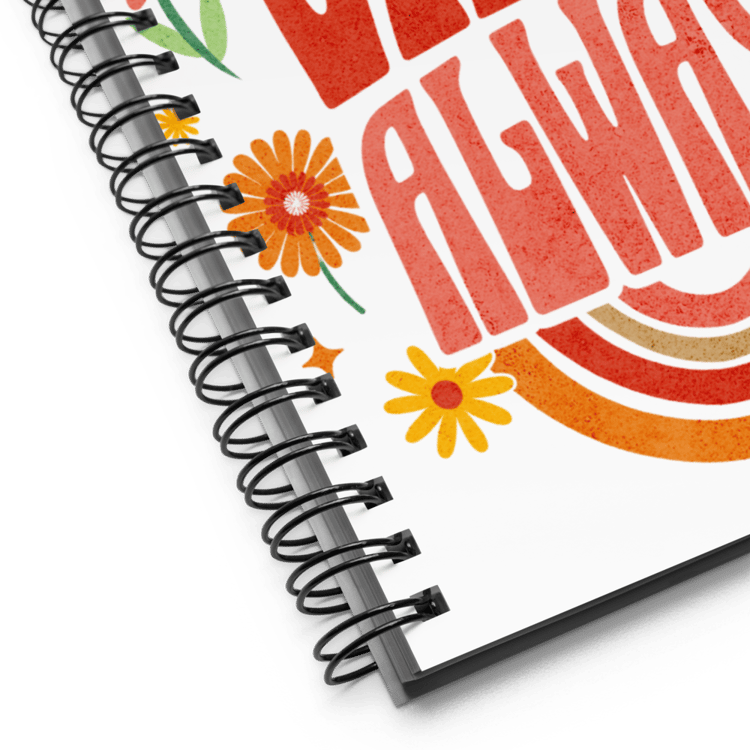 Kind Vibes, Always spiral notebook with soft-touch cover and dotted pages. A journal for reflection, gratitude, and mindful planning.
