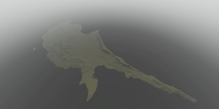 Roblox island map based on real Cyprus topography