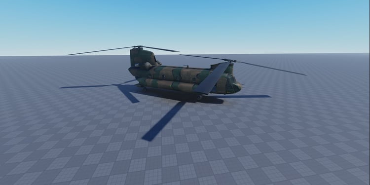 Driveable Roblox Chinook helicopter for military games