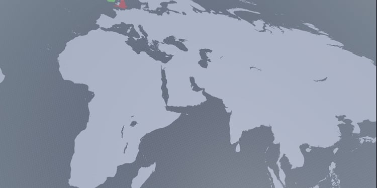 Roblox realistic Earth model divided into regions