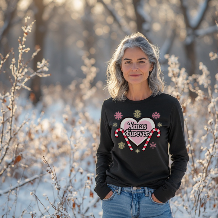 Xmas forever Pink Candy Heart Design