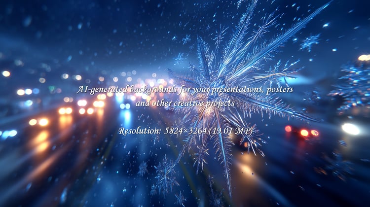 Experience the enchanting beauty of winter nights. Perfect for holiday promotions, creating a cozy and magical atmosphere. Capture the serene essence of a snowy, illuminated cityscape.