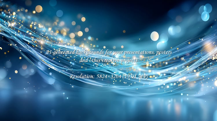 Experience the mesmerizing energy of flowing light and gold particles. This vibrant, modern background brings a dynamic and elegant touch to projects, perfect for branding, marketing or presentations.