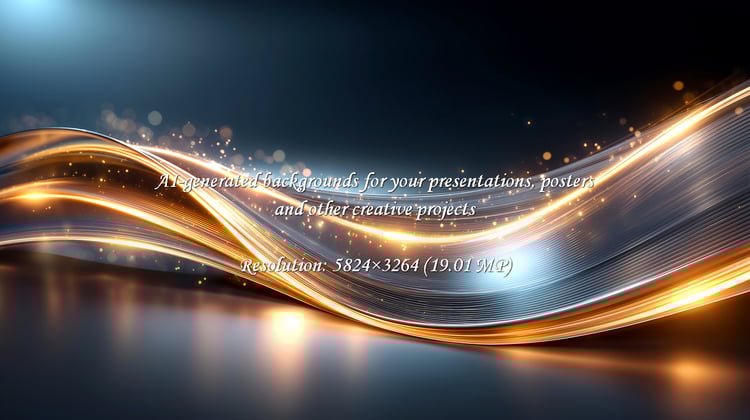 Experience the vibrant flow of golden light streams against a sophisticated dark backdrop, accented by sparkling bokeh. Perfect for conveying cutting-edge technology, dynamic business concepts, or futuristic innovation.