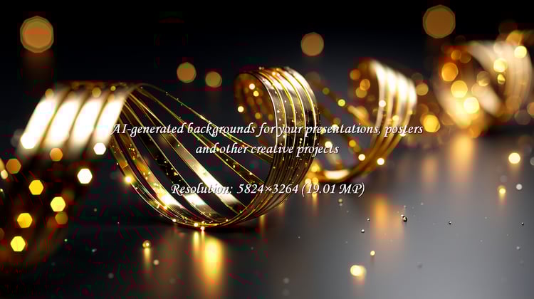 Experience pure opulence with this stunning golden ribbon, sparkling with glitter and bathed in soft, celebratory bokeh lights. Perfect for luxury brands, festive events, or conveying achievement and success.