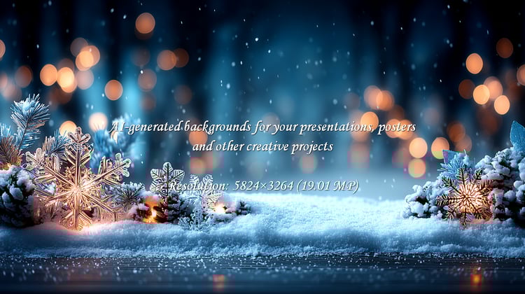 Experience the enchantment of winter with this stunning scene featuring delicate snowflakes and warm, inviting bokeh lights, perfect for conveying holiday magic and festive cheer.