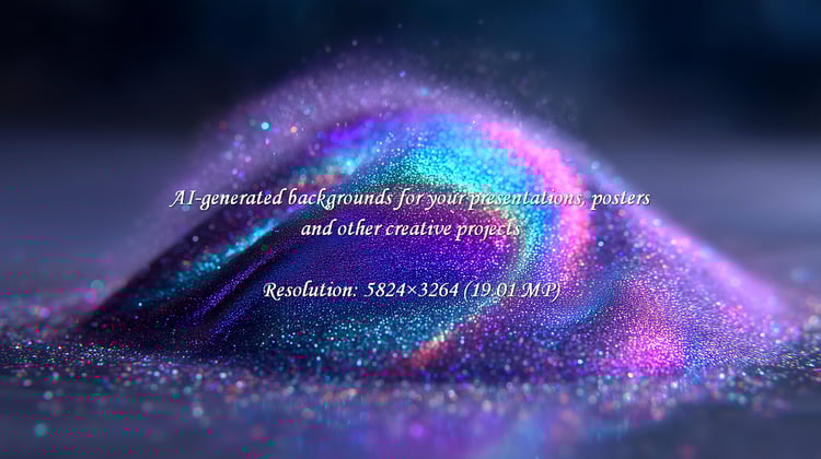 Experience the captivating allure of shimmering glitter particles swirling into an abstract wonderland. This vibrant, magical scene with enchanting bokeh is perfect for festive designs, digital art, or any project needing a touch of sparkle and wonder.