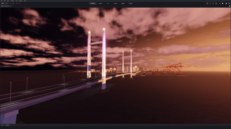 Roblox futuristic Japan map with skyscrapers and roads