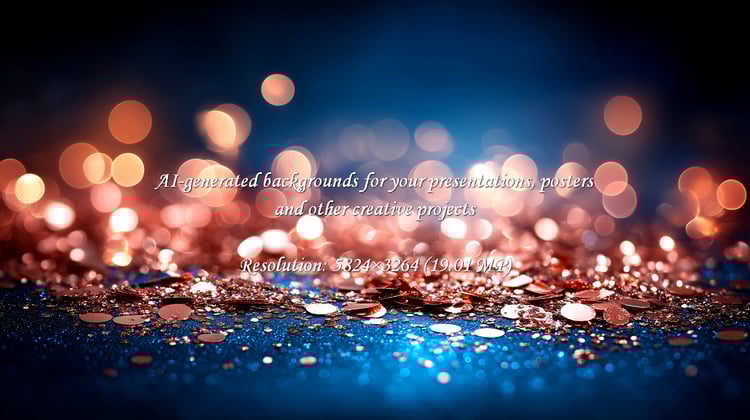 Captivating rose gold confetti dances on a rich blue bokeh backdrop, evoking pure celebration and luxury. Ideal for festive events, holiday promotions, or any project needing a touch of glamour and joy.