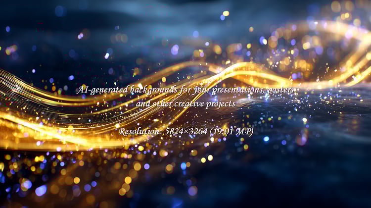 Captivating abstract visuals featuring luminous golden energy streams over a deep, sparkling ocean, perfect for projects needing a touch of magic, innovation, or wonder.