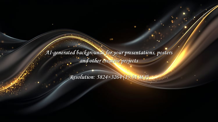 Experience the allure of dark silk waves bathed in shimmering gold light and elegant streaks. This luxurious abstract background evokes sophistication and premium quality, perfect for high-end branding and celebratory themes.