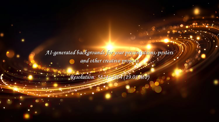 Experience the enchantment of swirling golden lights and shimmering bokeh, evoking a sense of magic, celebration, and luxury. Ideal for festive occasions, awards ceremonies, or adding a touch of glamour.