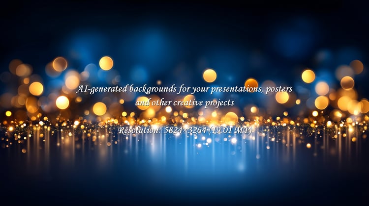 Immerse your projects in enchanting bokeh lights, a stunning blend of deep blue and shimmering gold. This abstract sparkle evokes luxury, celebration, and festive magic, ideal for elegant branding and captivating event visuals.