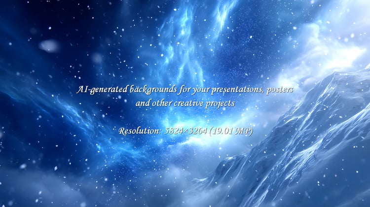 Immerse yourself in a breathtaking celestial spectacle as a vibrant nebula illuminates a majestic snowy mountain range, with delicate snowflakes drifting down, evoking a sense of profound wonder and serene winter magic.