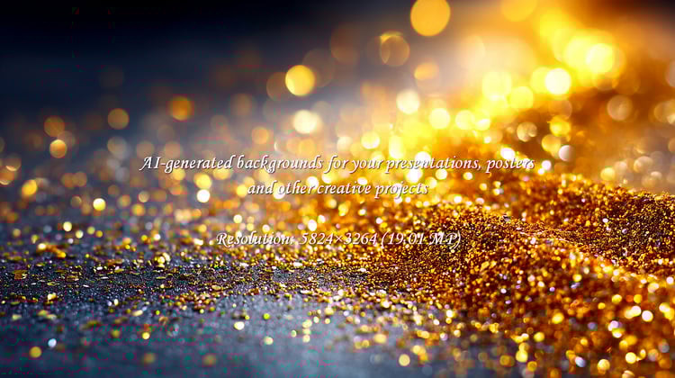 Captivating golden glitter cascades with mesmerizing bokeh, evoking pure luxury and celebration. Perfect for festive designs, premium brands, and creating an opulent, joyous mood.