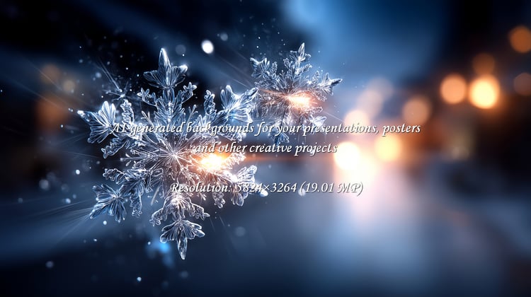 Experience the breathtaking beauty of intricate crystal snowflakes glistening with enchanting light. This magical winter scene evokes wonder and festive cheer, ideal for holiday promotions or creating a serene, frosty atmosphere.