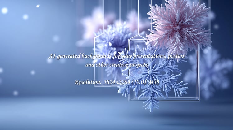 Capture the serene beauty of winter with these exquisite frosted snowflakes, shimmering in delicate light. Perfect for evoking holiday magic, festive themes, and a tranquil winter wonderland atmosphere.