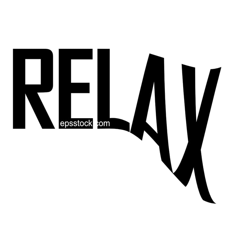 Symbol of relaxation, black isolated silhouette