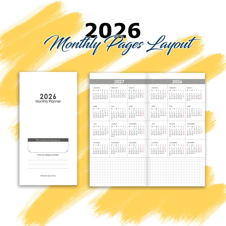 travelers notebook calendar layout