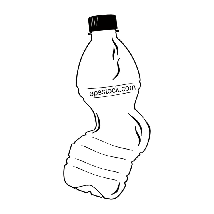 Crumpled Plastic Bottle