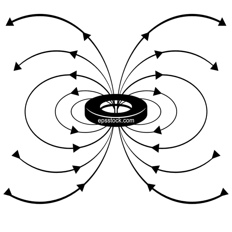 Round ring magnet and magnetic field