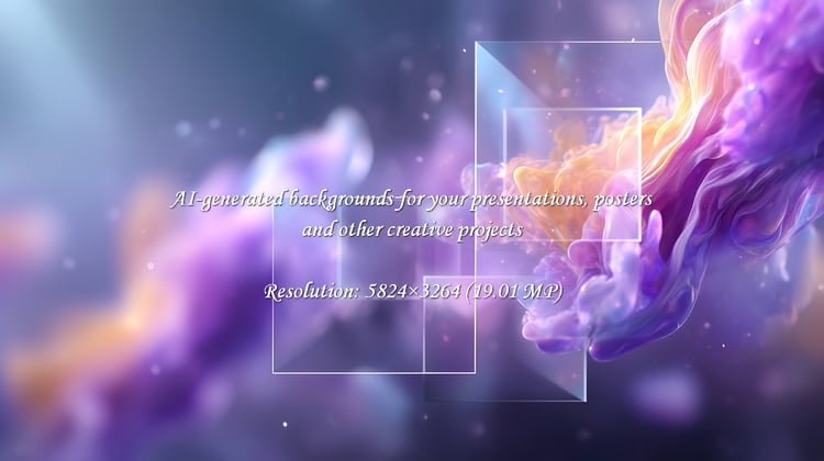 A stunning abstract background with vibrant purple and gold hues framed by geometric shapes. Dynamic and futuristic feel, ideal for tech themes or creative projects needing a modern touch.