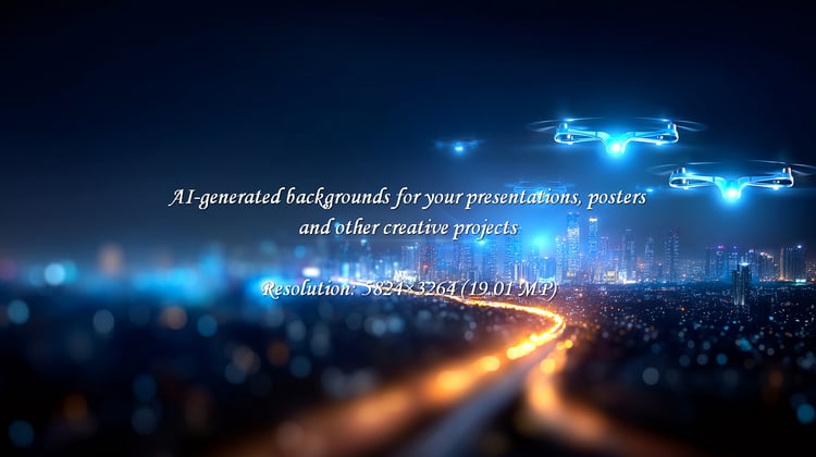 Experience the cutting edge of urban innovation as advanced drones navigate a dazzling night cityscape. This scene evokes progress, smart technology, and futuristic possibilities for surveillance and delivery.